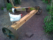 Restored shepherd hut axle